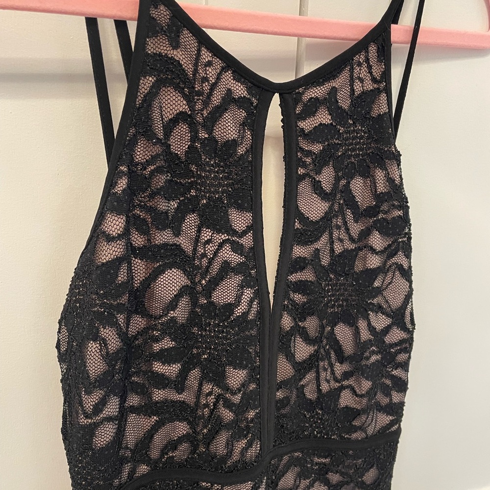 Elegant Black and Lace Gown